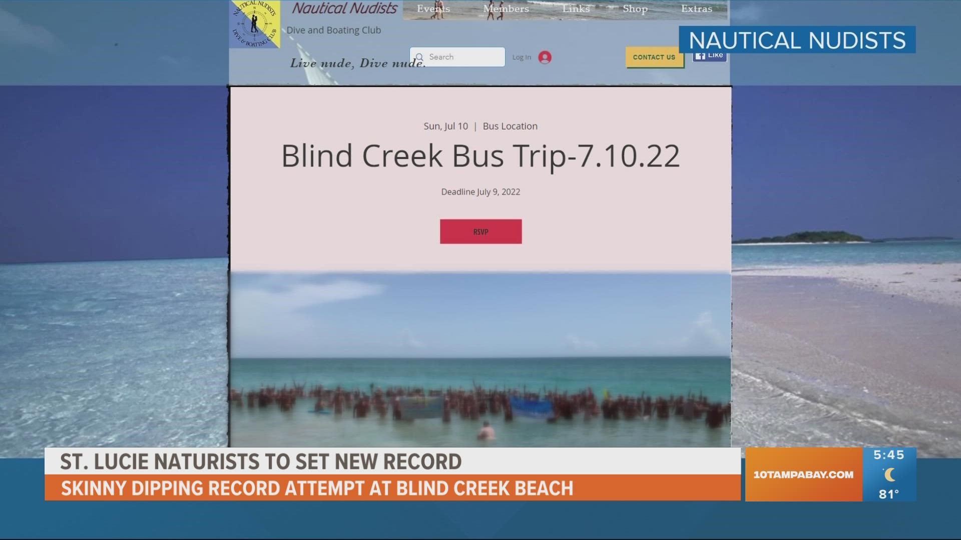 Florida Beach Goers To Attempt To Break Skinny Dipping Record