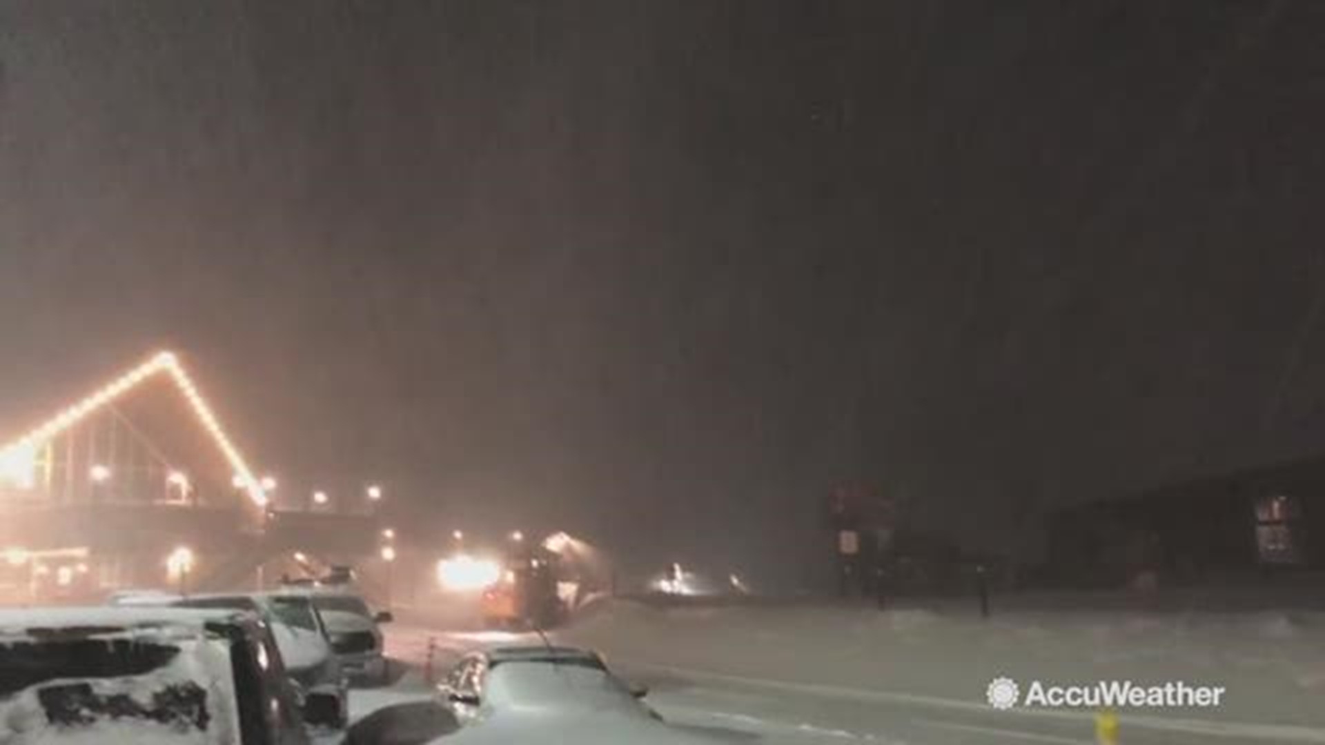 AccuWeather's Reed Timmer was excited as thundersnow rocked Mammoth Lakes, California, during a winter storm on January 17.