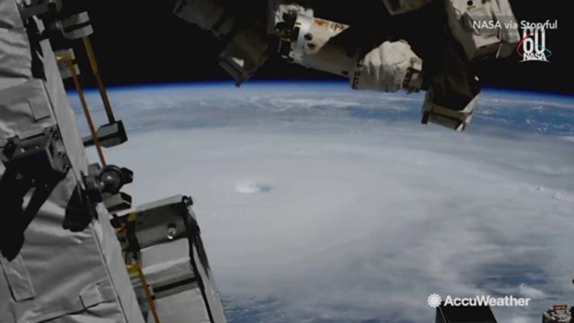 This is a flyover of the International Space Station of Hurricane Michael as it makes landfall near Mexico Beach, Florida after 1:30 PM ET on October 10.