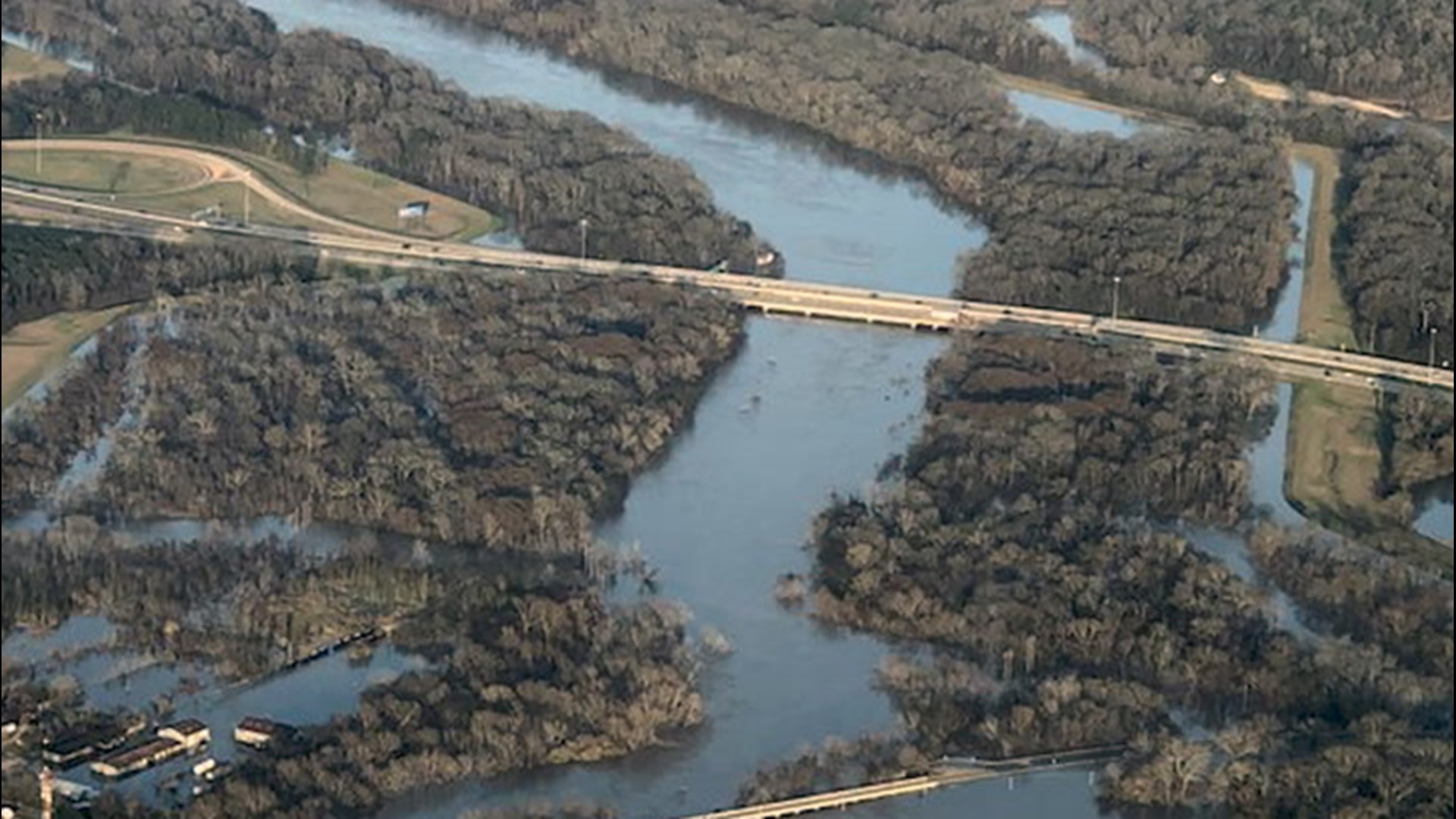 On Feb. 16, Jackson, Mississippi, was hit by terrible flooding as the Pearl River rose to disastrous heights. These photos shot from the air show its impact.