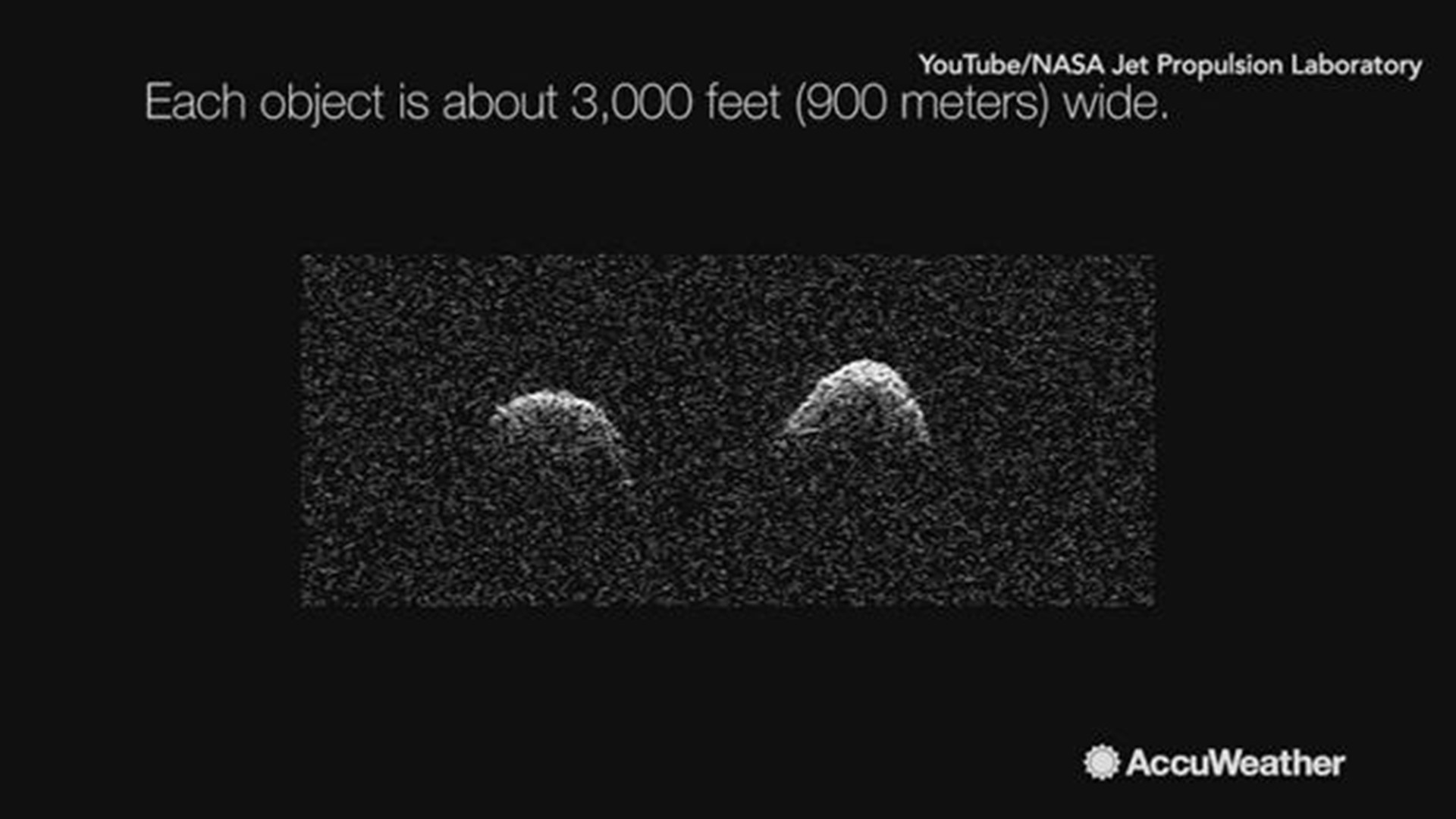 2017 YE5 is just the fourth binary near-Earth asteroid ever observed.  The two bodies circle around each other and are about the same size.