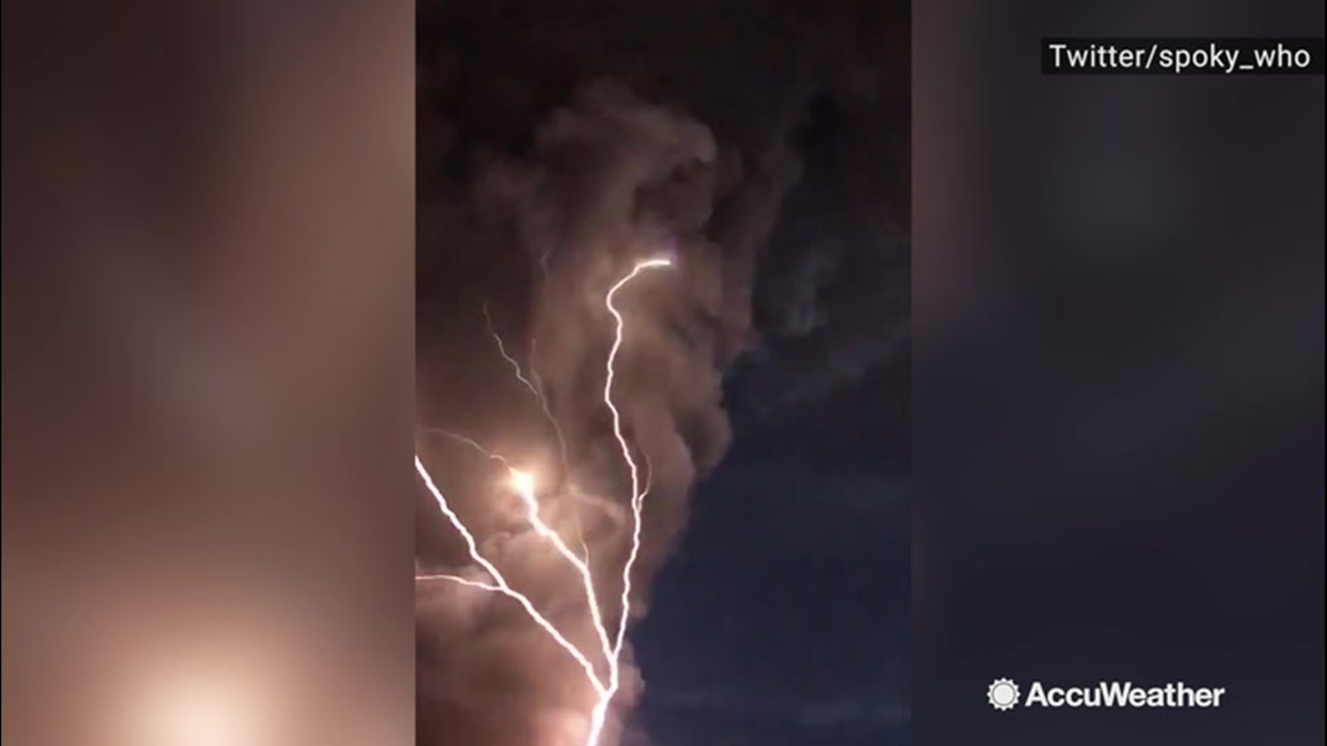 As the Taal Volcano erupted in the Philippines on Jan. 12, an incredible lightning strike was caught on camera scattering across the sky in nearby Tagaytay City.