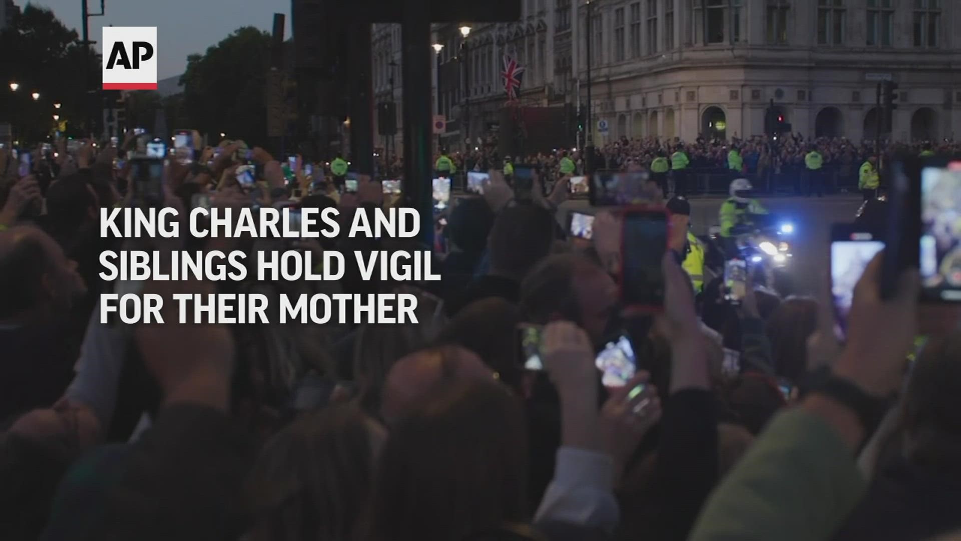 Mourners kept silently streaming into Westminster Hall as the king and his three siblings stood vigil around the flag-draped coffin for 15 minutes.