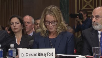 Christine Round And Brown Porn - Kavanaugh, Ford hearing concludes after emotion-filled ...