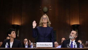 Christine Round And Brown Porn - Kavanaugh, Ford hearing concludes after emotion-filled ...
