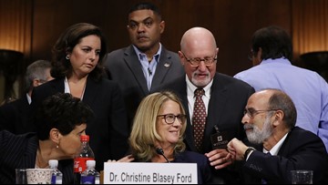 Christine Round And Brown Porn - Kavanaugh, Ford hearing concludes after emotion-filled ...