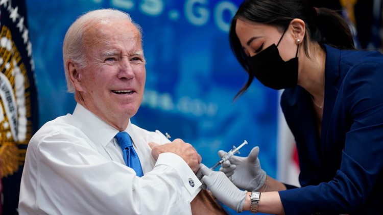 President Biden receives updated COVID-19 booster shot, promotes vaccine