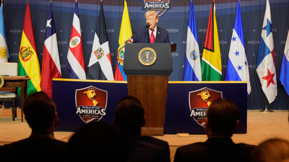 President Trump urges Latin American leaders to 'use your military' to help US fight cartels