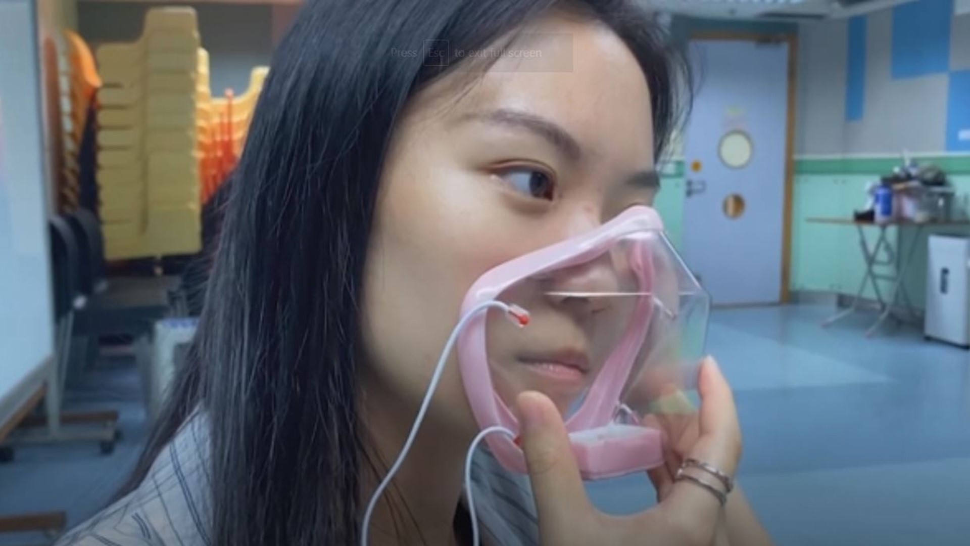 Experts in Hong Kong have created a new transparent face mask with a HEPA filter which they say enables barrier-free communication.