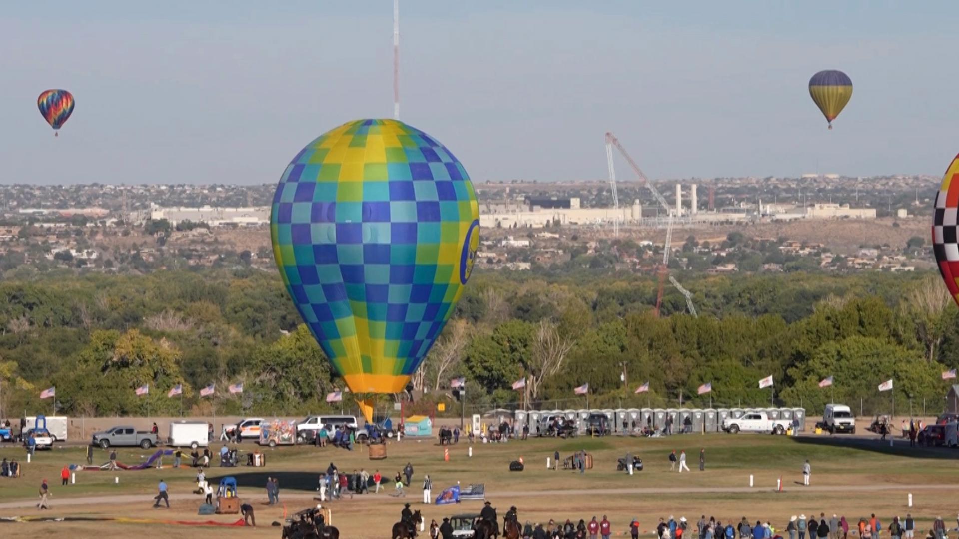 A hot-air balloon struck and collapsed a radio tower Friday in Albuquerque, New Mexico, during the city's famous festival.