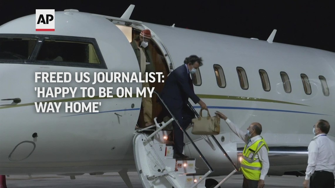 Freed US journalist happy to be returning home