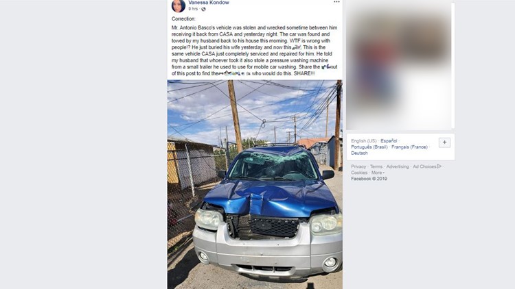 Reports: SUV of El Paso Walmart shooting victim's husband stolen, vandalized