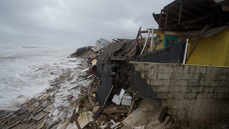 Tropical Depression Nicole topples beachfront homes in Daytona