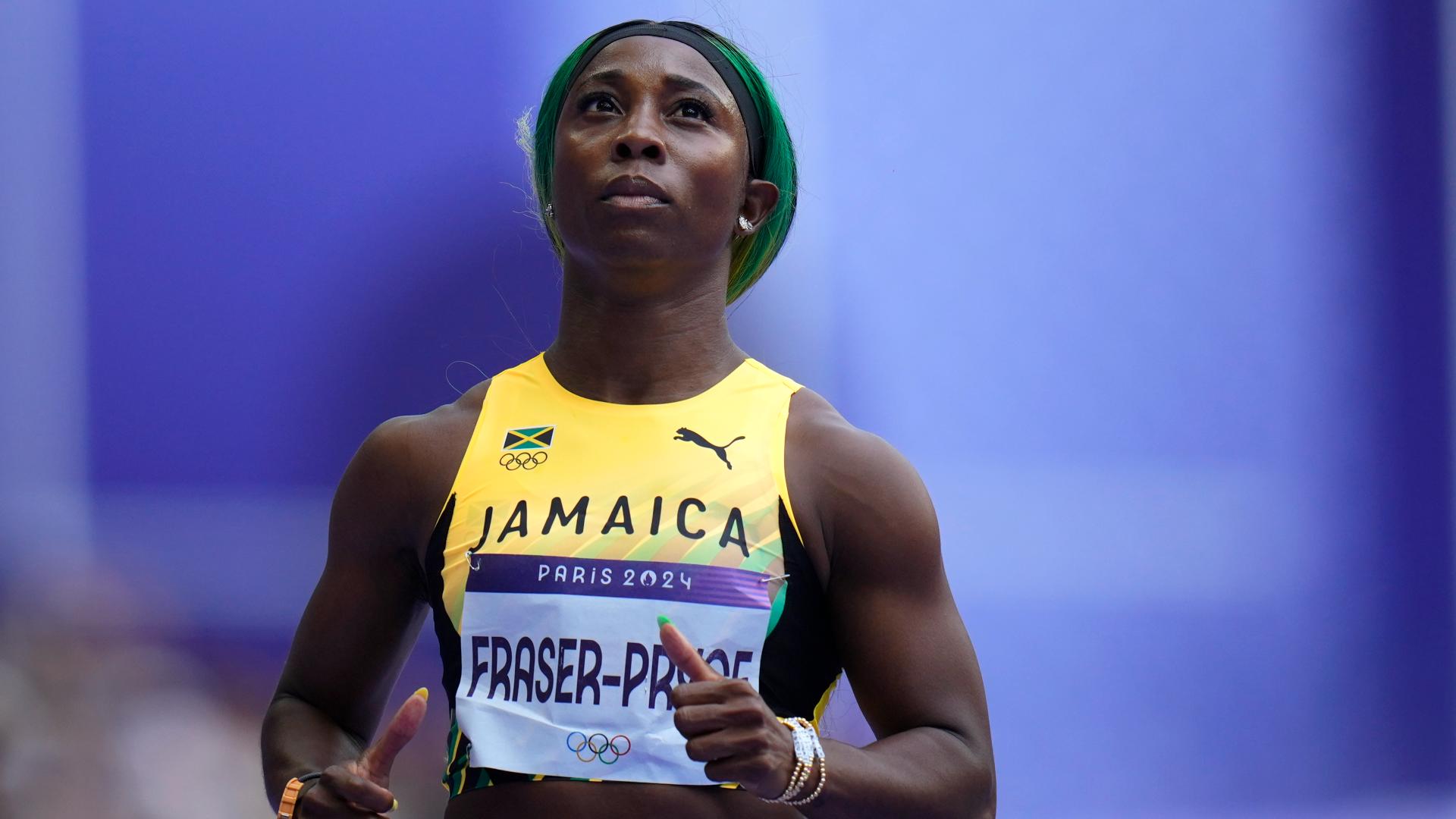 Why did ShellyAnn FraserPryce not run in the 100meter semifinal