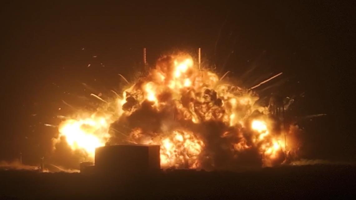 Blue Origin rocket explodes in massive fireball during test on launch pad