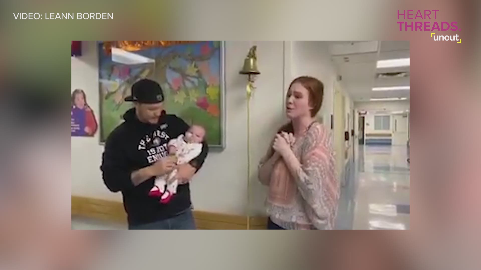 Watch baby Lillian 'ring' the cancer bell after her mom gives a heartfelt thank you to the doctors and nurses who saved Lillian's life.