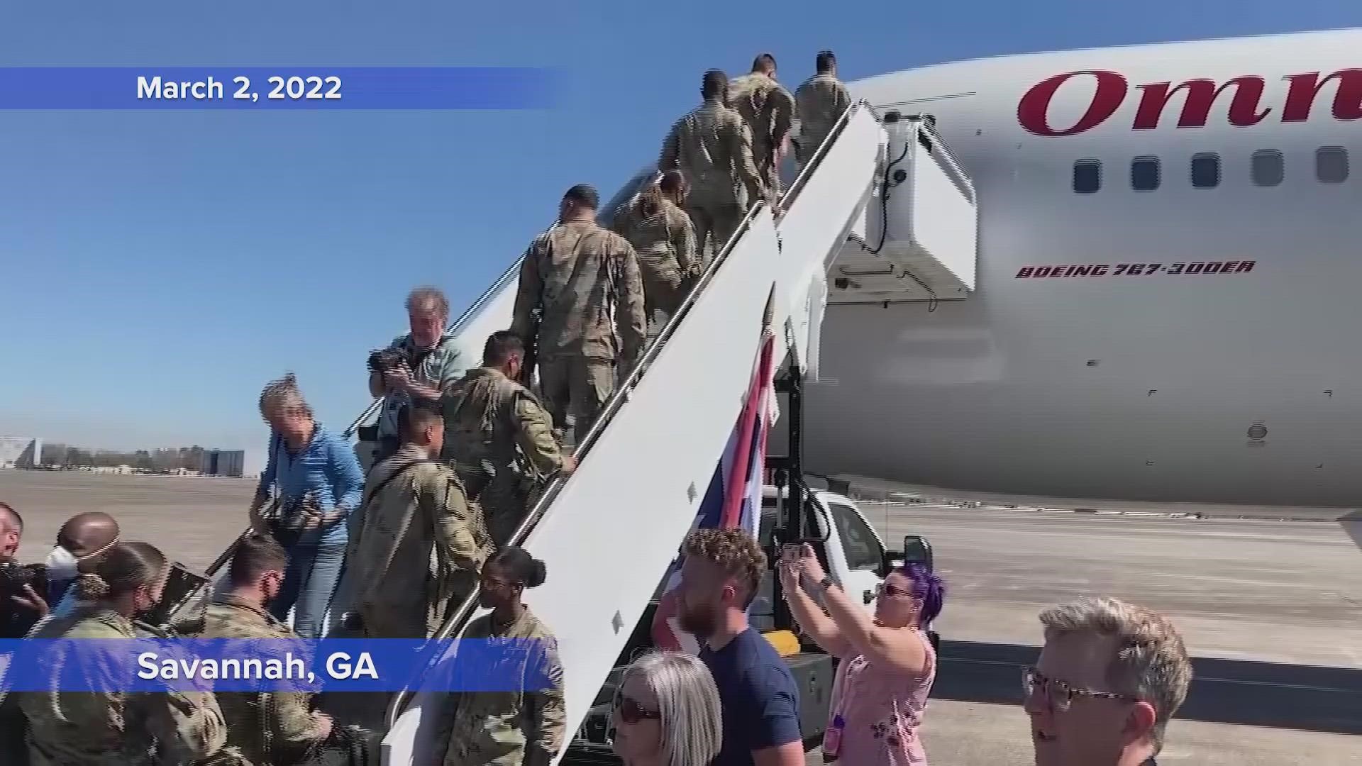 Soldiers from the U.S. Army's 3rd Infantry Division based at Fort Stewart, Georgia, are deploying to Germany to train with NATO allies.