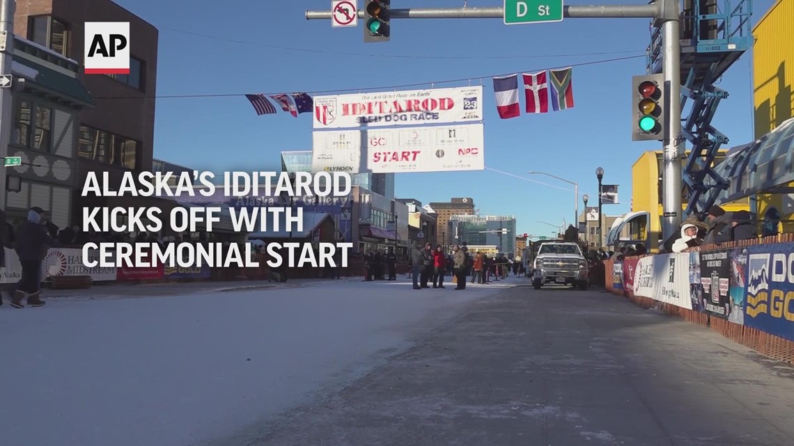 Famous Iditarod dog sled race kicks off with ceremonial start