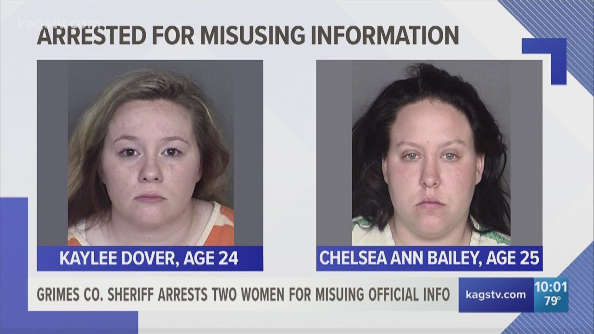 Grimes County Sheriff arrests two women for misusing official