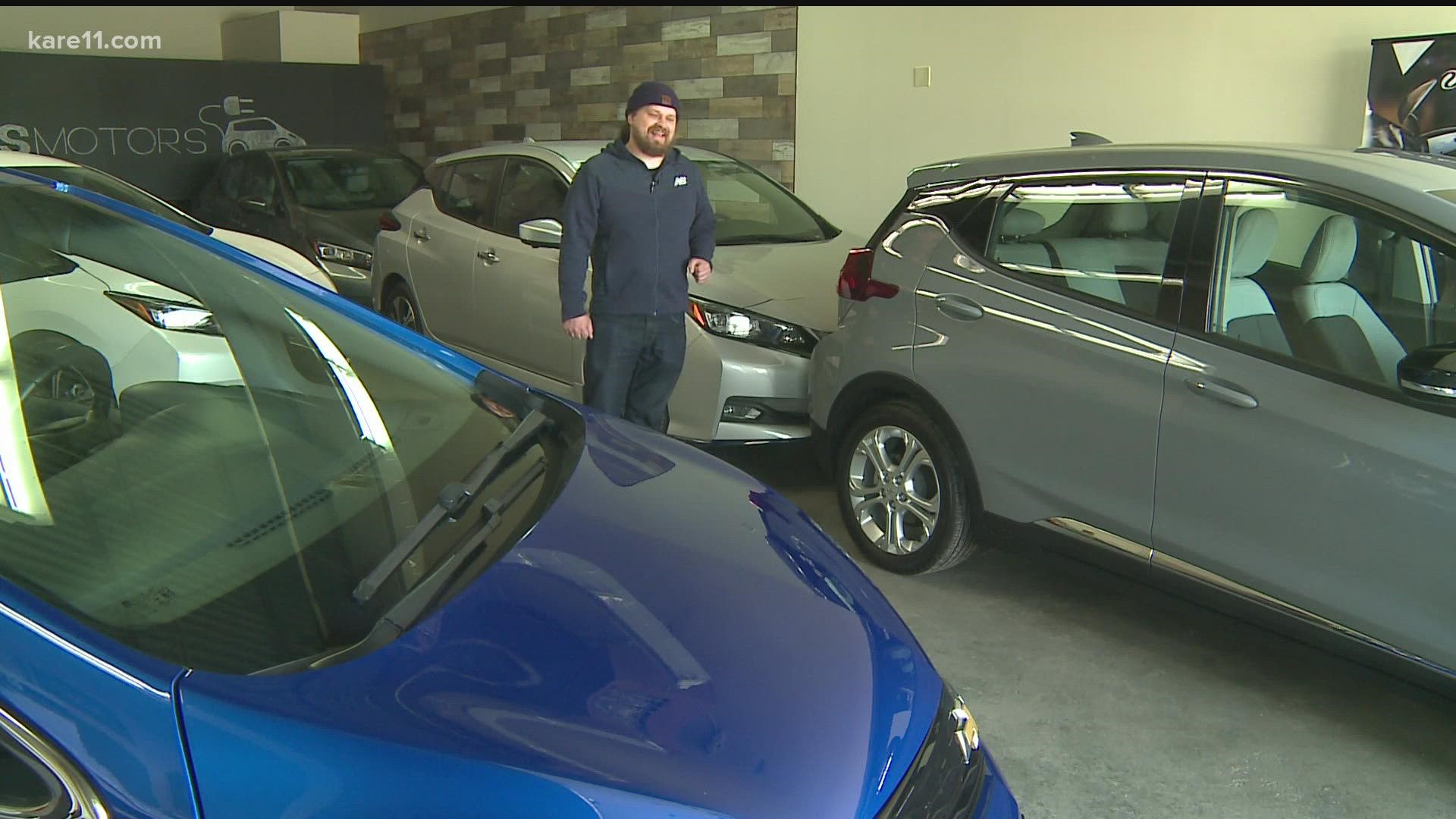 Car dealerships are noticing more people driving electric vehicles off their lots, a move they say is due to higher gas prices.