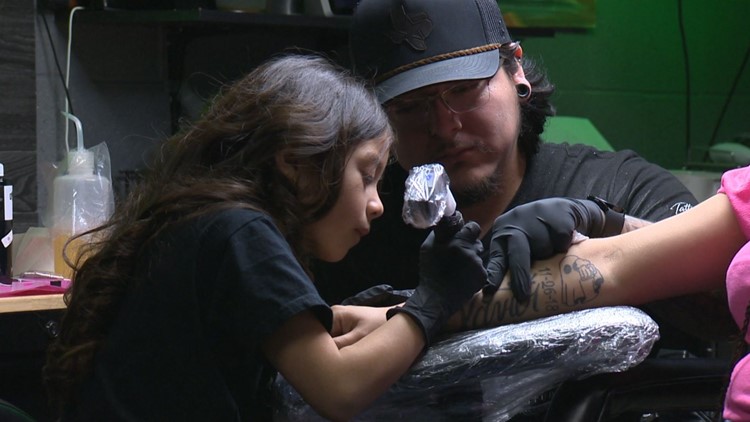 Meet Athena Castillo, an 8-year-old tattoo artist in Texas
