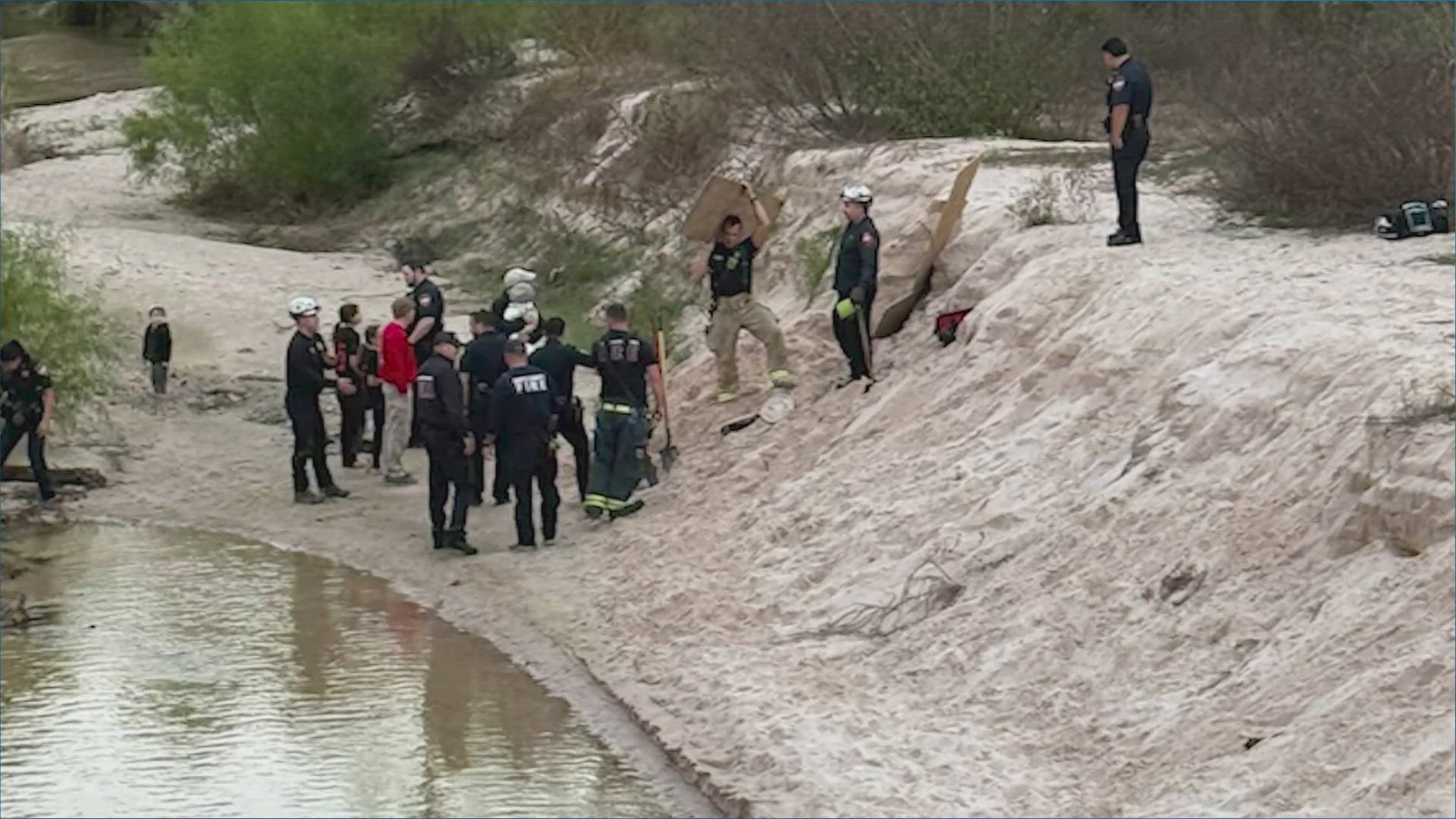 The sand collapsed around her as was digging. Her father cleared enough sand for her to be able to breathe until first responders could get there.