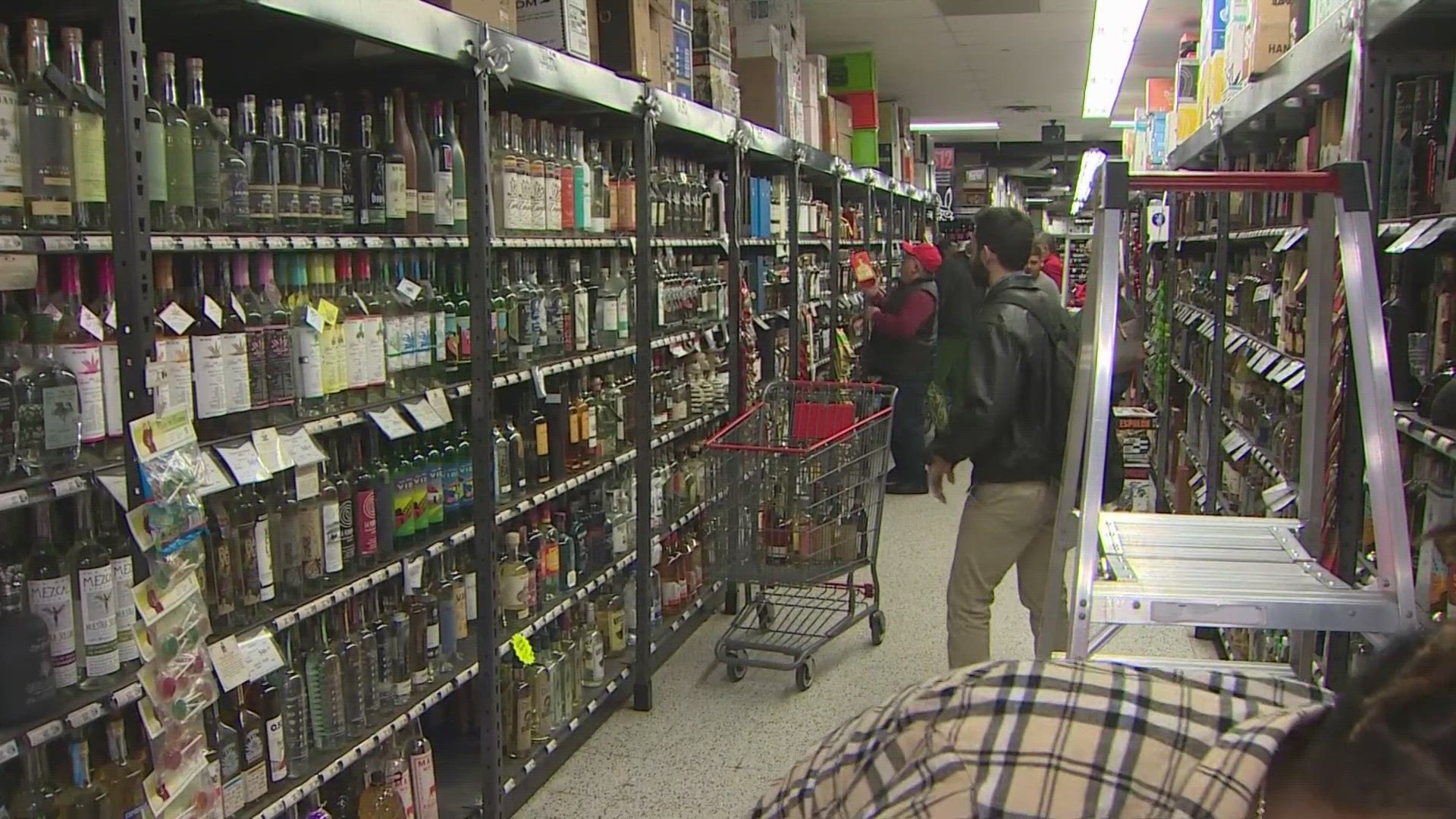 According to Texas law, liquor stores can't be open on New Year's Day. And New Year's Eve falls on a Sunday, so law prohibits liquor stores from opening.