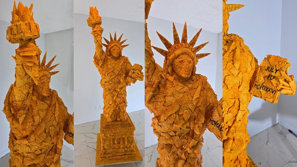 Texas Artist Builds Statue of Liberty Out of Doritos in Bid for 0K Prize