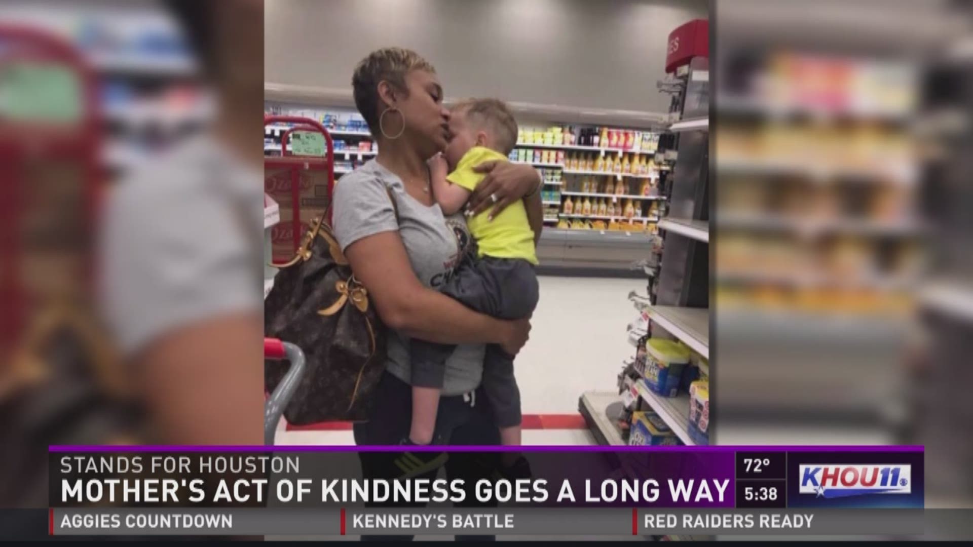 A local mom says she was sleep-deprived and running on empty when a stranger stepped in to help when she needed it most.