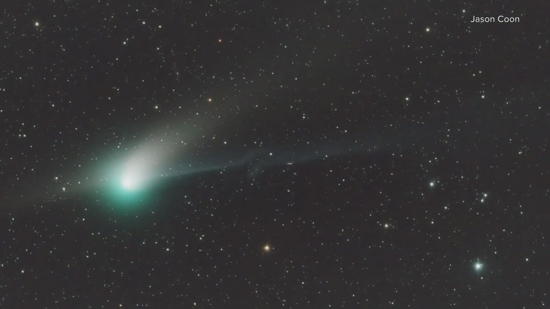 A comet that hasn't passed Earth since the last Ice Age was seen over Duvall, WA Monday night