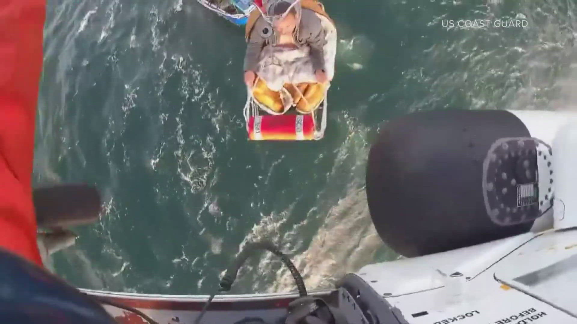 The Coast Guard and other fishing vessels headed out to help after receiving a "mayday" call.