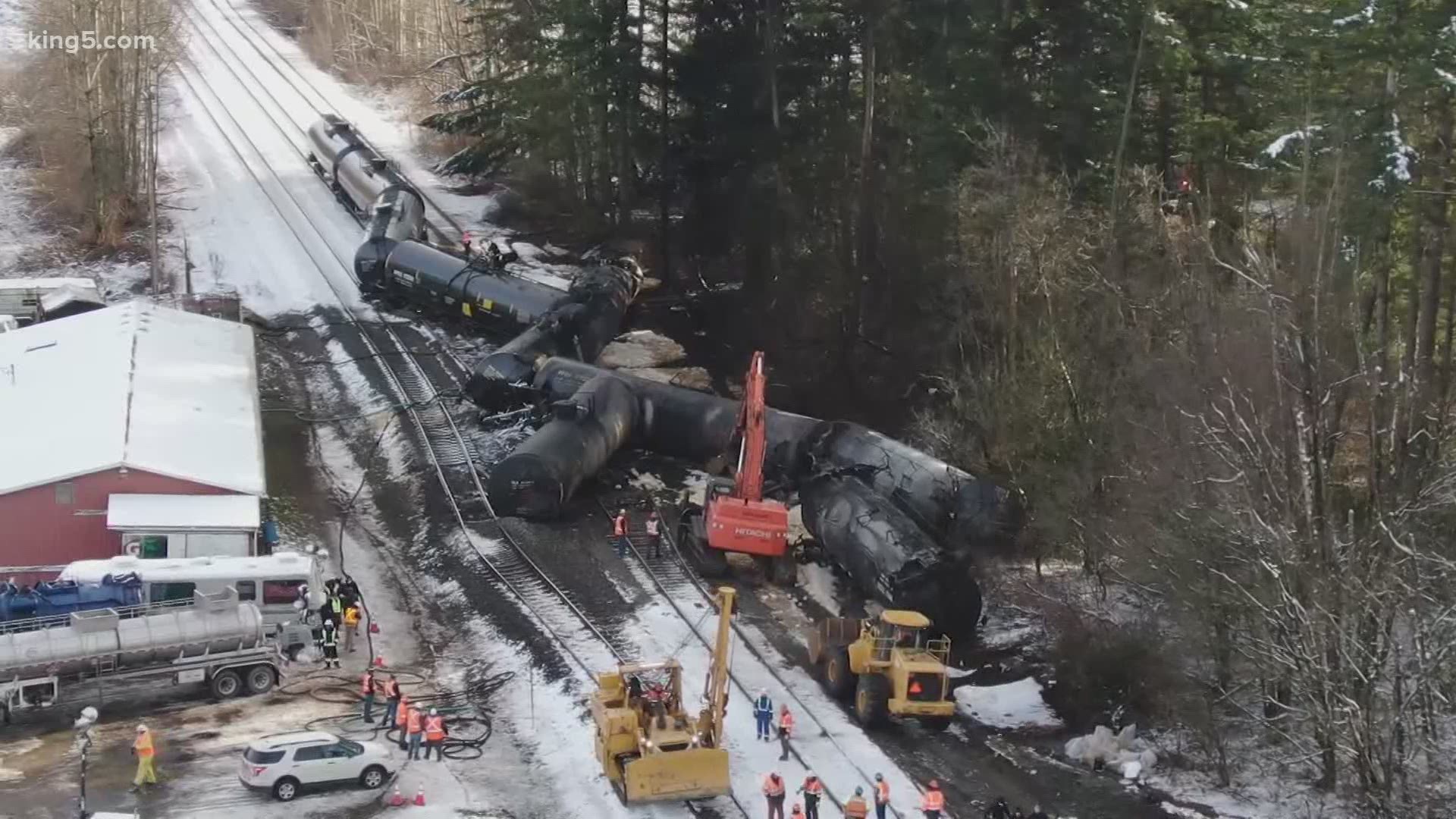 Washington Department of Ecology officials say there's been no impacts to wildlife and they do not believe oil flowed into any waterways or bodies of water.