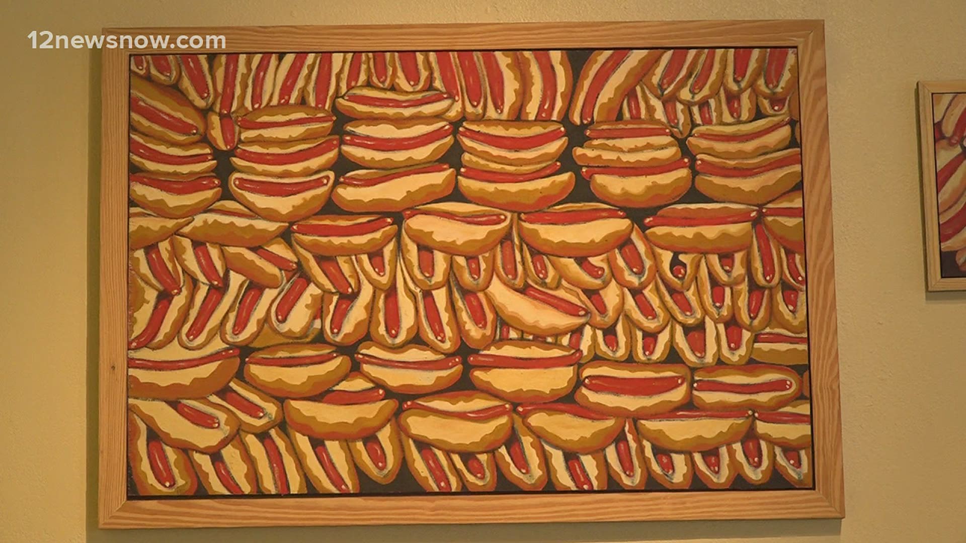 Inspired by Joey Chestnut's hot dog eating contest in 2019, Kevin Clay, Hotdog exhibit artist, was eager to bring the hot dog to life through art.