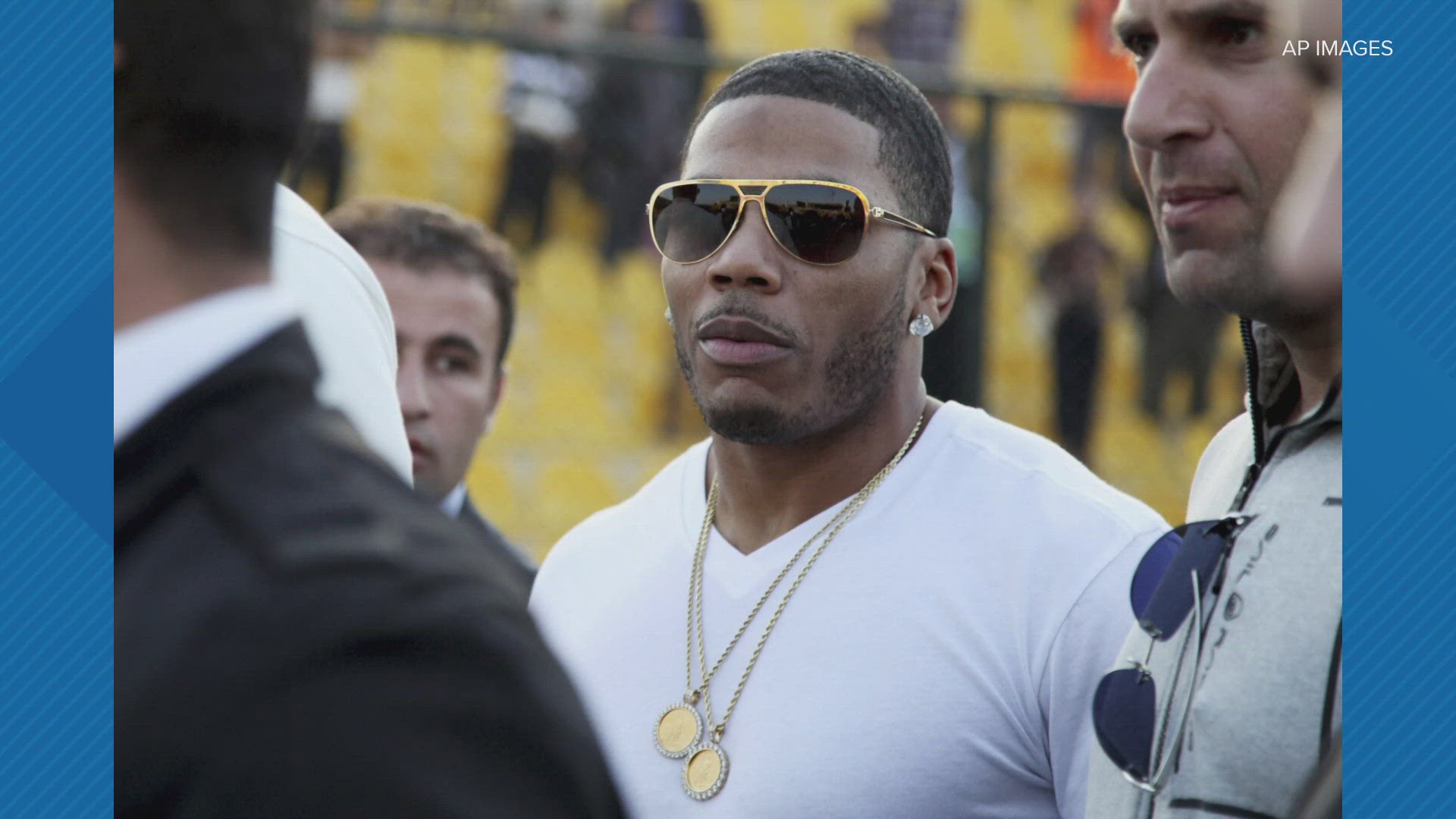 Nelly was arrested around 5 a.m. Wednesday near the Hollywood Casino. He was arrested on a failure to appear warrant from 2018.