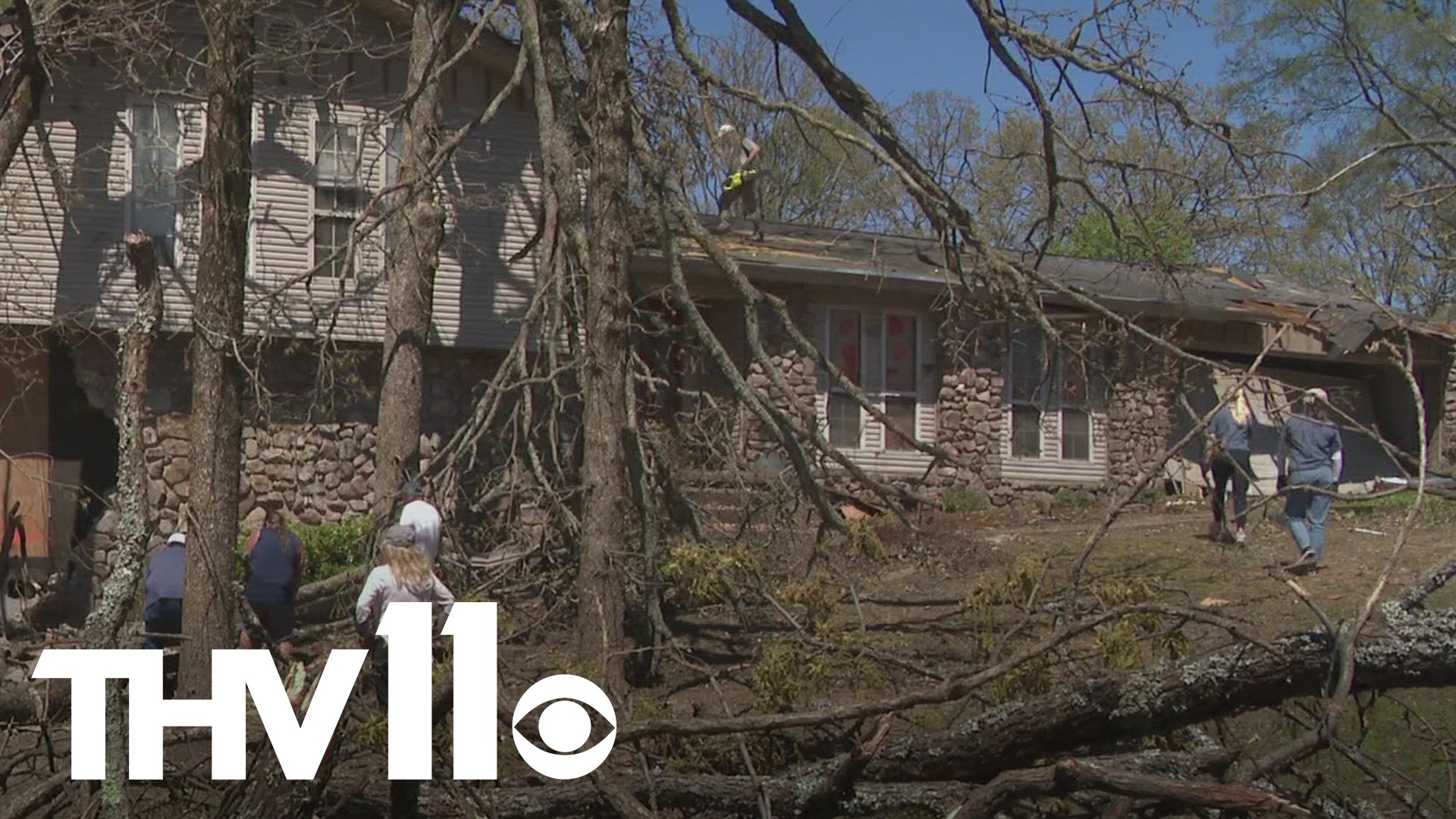 Residents are coming together to clean up from the storm.