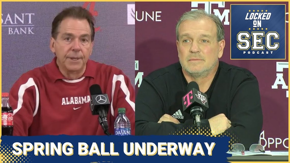 Texas A&M and Alabama Start Up Spring Ball, Audio from Jimbo & Saban, News Around The Conference