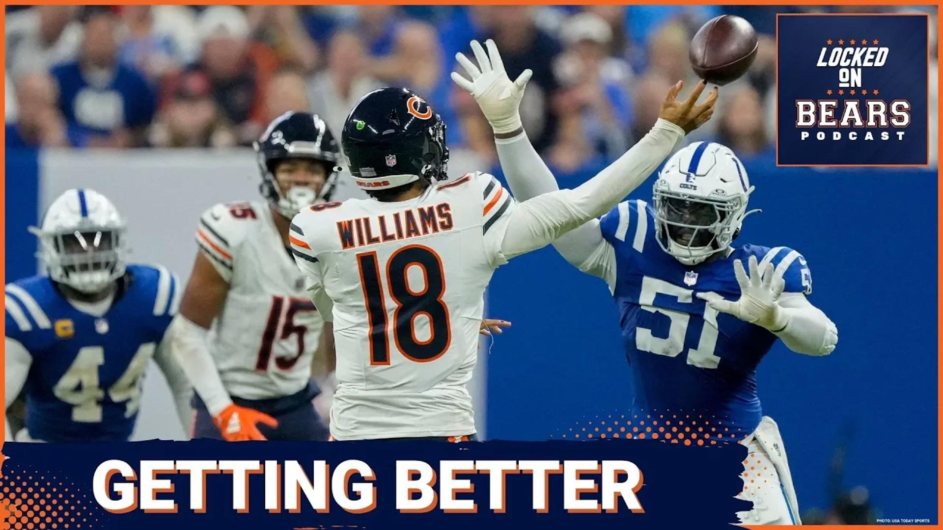 The Chicago Bears offense hasn't been able to put it all together yet, but it's more important that Caleb Williams is still showing steady improvement