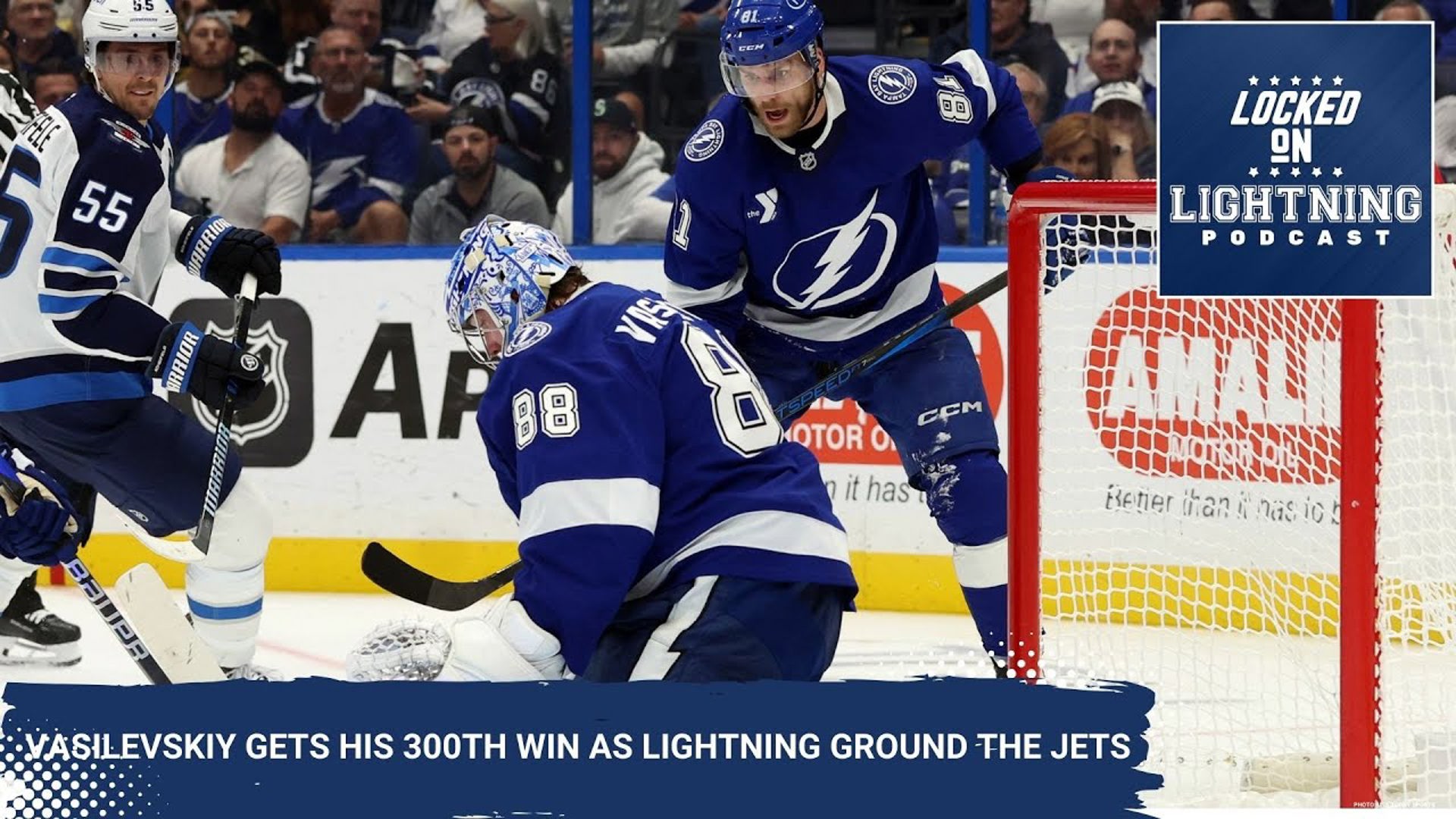 A couple of Lightning players hit major milestones in a 3-1 win over the league-best Winnipeg Jets on Thursday night.