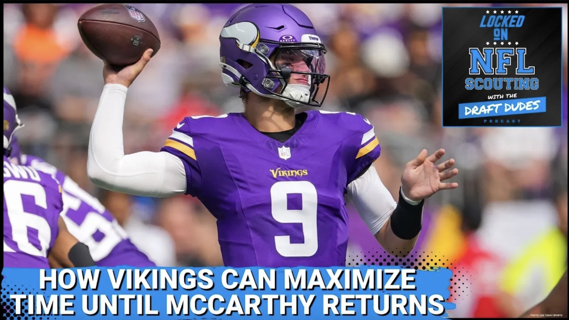 The Minnesota Vikings suffered a major injury, losing rookie quarterback JJ McCarthy for his entire rookie season.