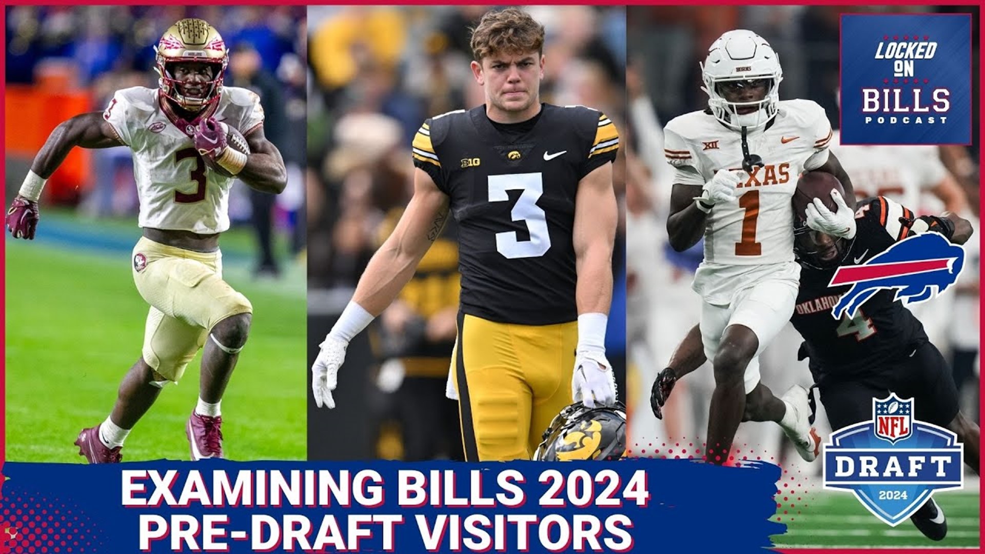Xavier Worthy, Cooper DeJean & Trey Benson headline Buffalo Bills 2024 NFL Draft pre-draft visitors