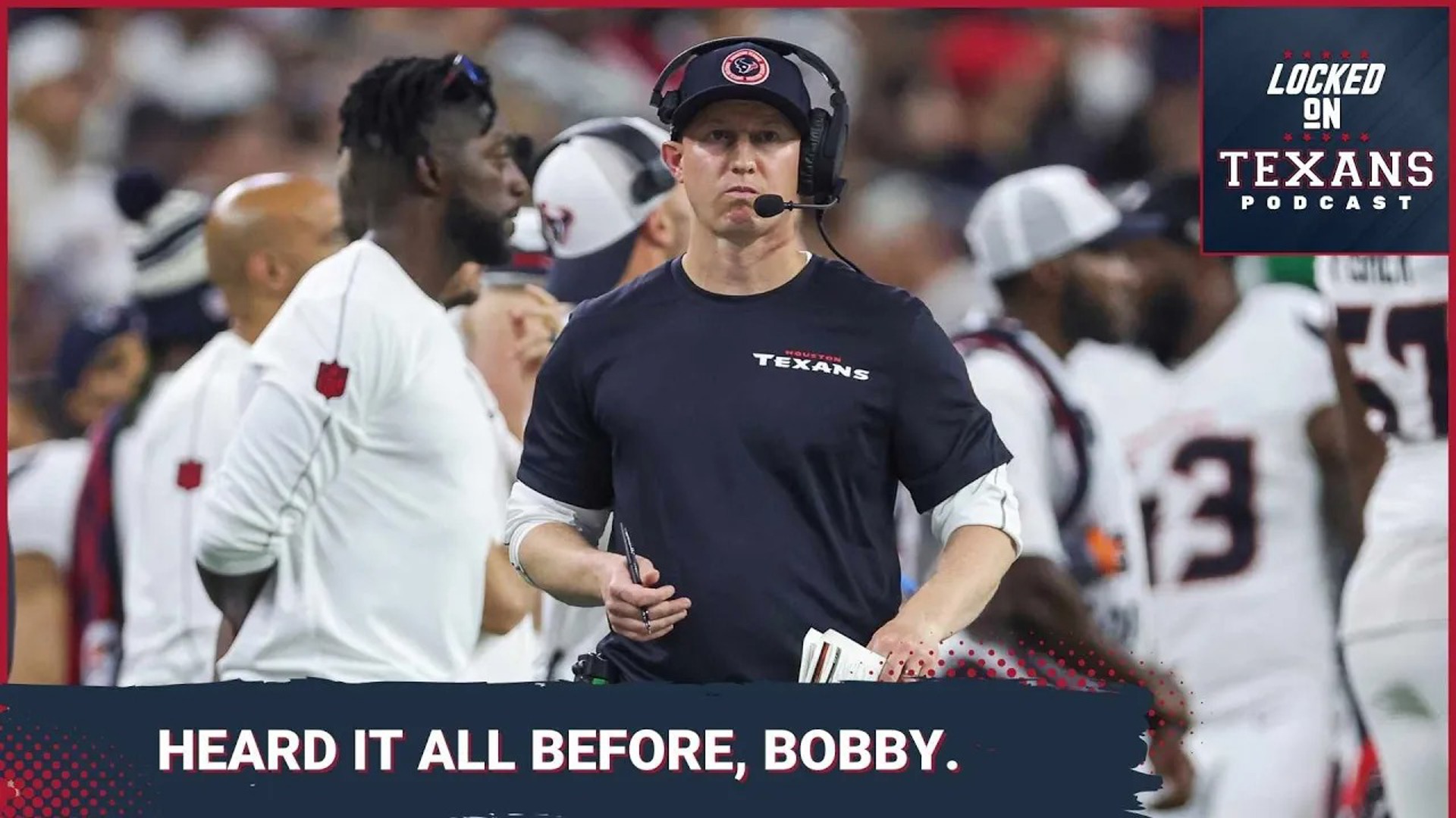 In this episode of the Locked On Texans Podcast, we dive into Offensive Coordinator Bobby Slowik’s comments about taking responsibility.