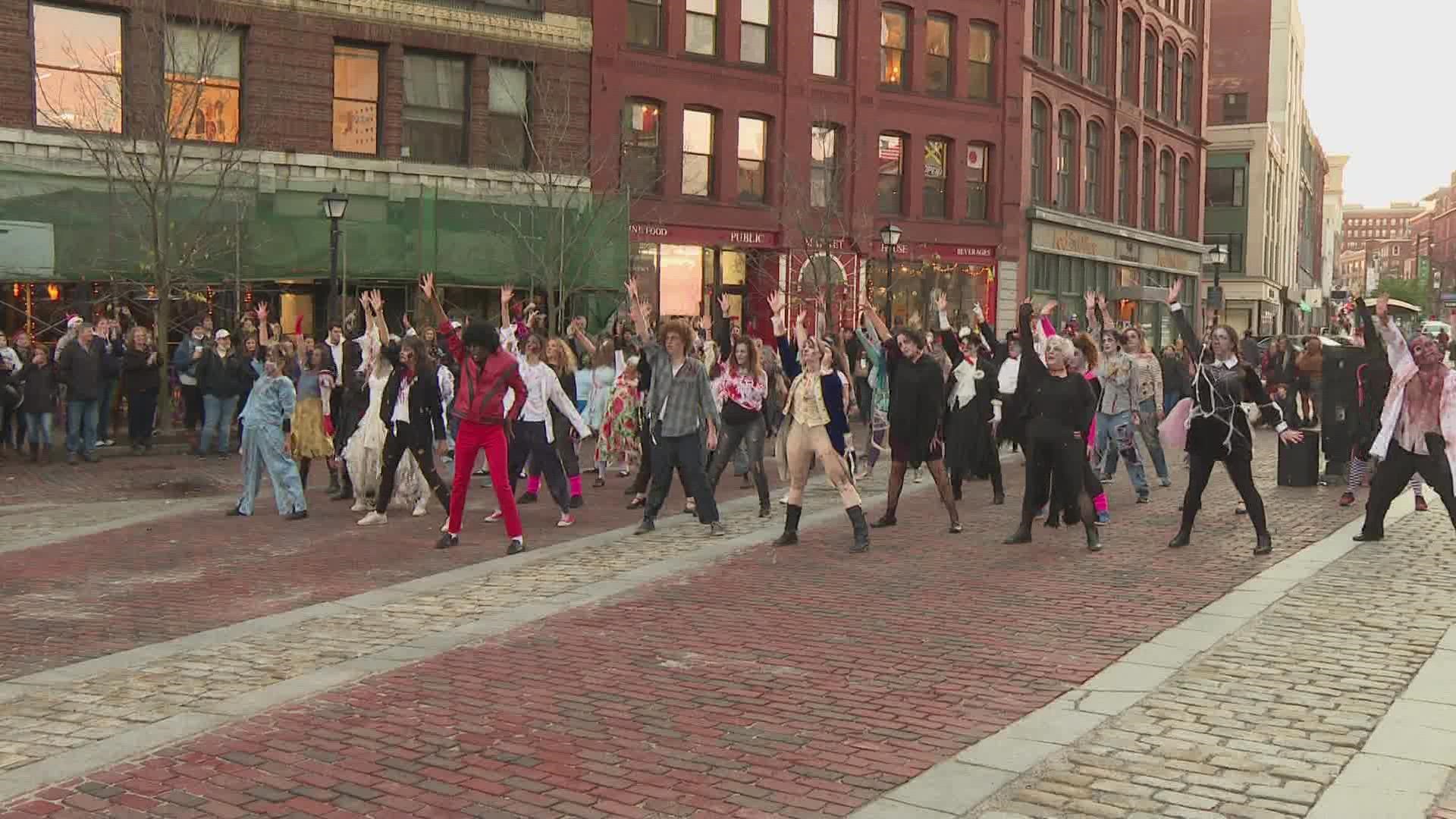 It's been an annual tradition since 2012, people put on their best zombie costumes and dance along to Michael Jackson's 'Thriller'