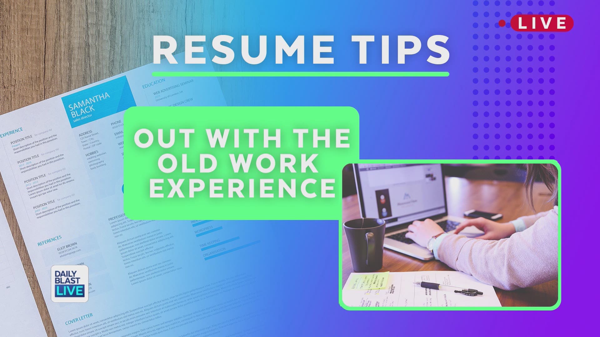 Applying for a job can be hard- don't make it harder by having a bad resume. Daily Blast LIVE has compiled a list from several experts to help you make that resume sleek, relevant, and most importantly- land you that dream job! From choosing the perfect f