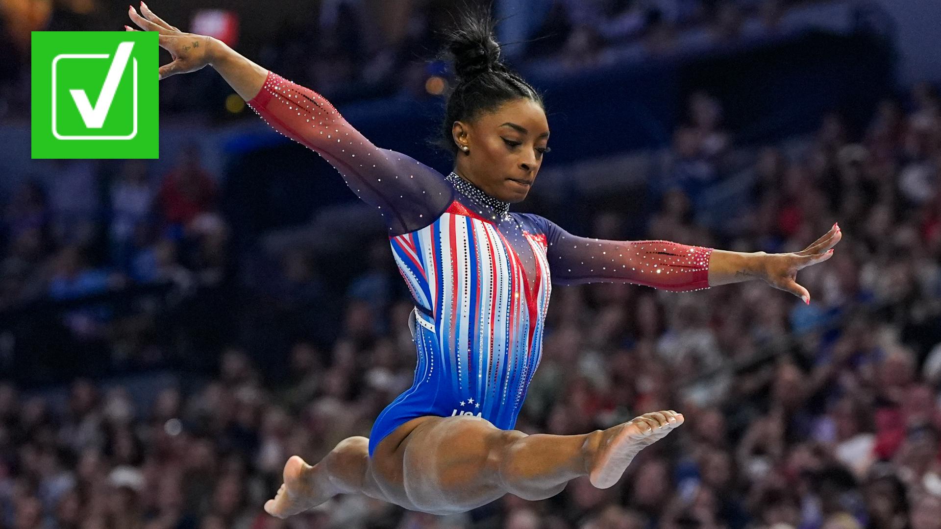 Simone Biles oldest gymnast on U.S. women Olympic team since 195