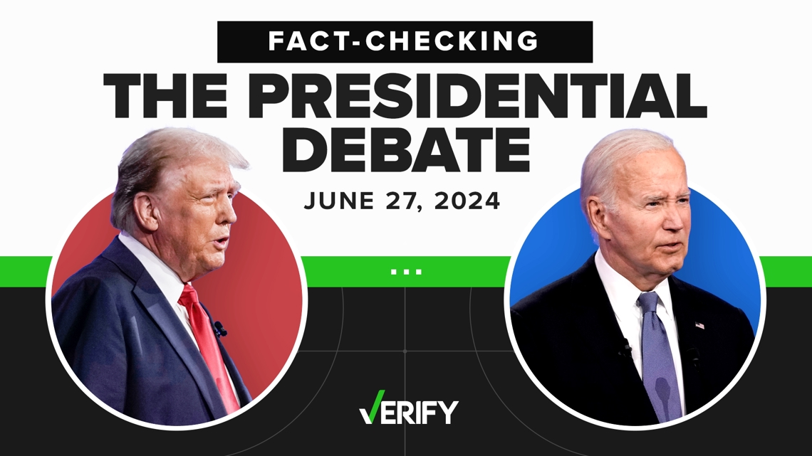 TrumpBiden presidential debate 2024 Factchecking claims