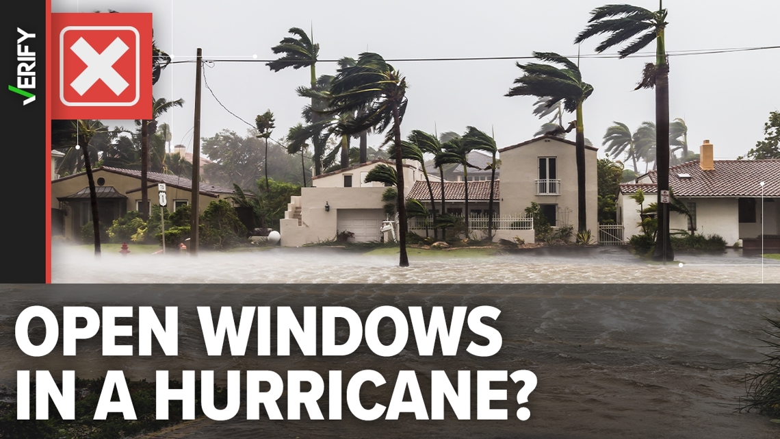 No, you should not open windows and doors during a hurricane ...