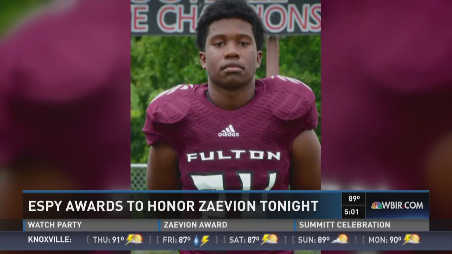 Zaevion Dobson receives Arthur Ashe Courage Award