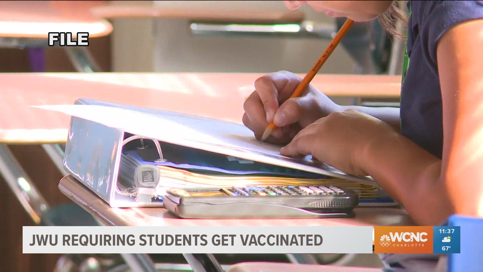 Johnson & Wales University says it will require all students who are on campus to be fully vaccinated before returning to school for the fall semester.