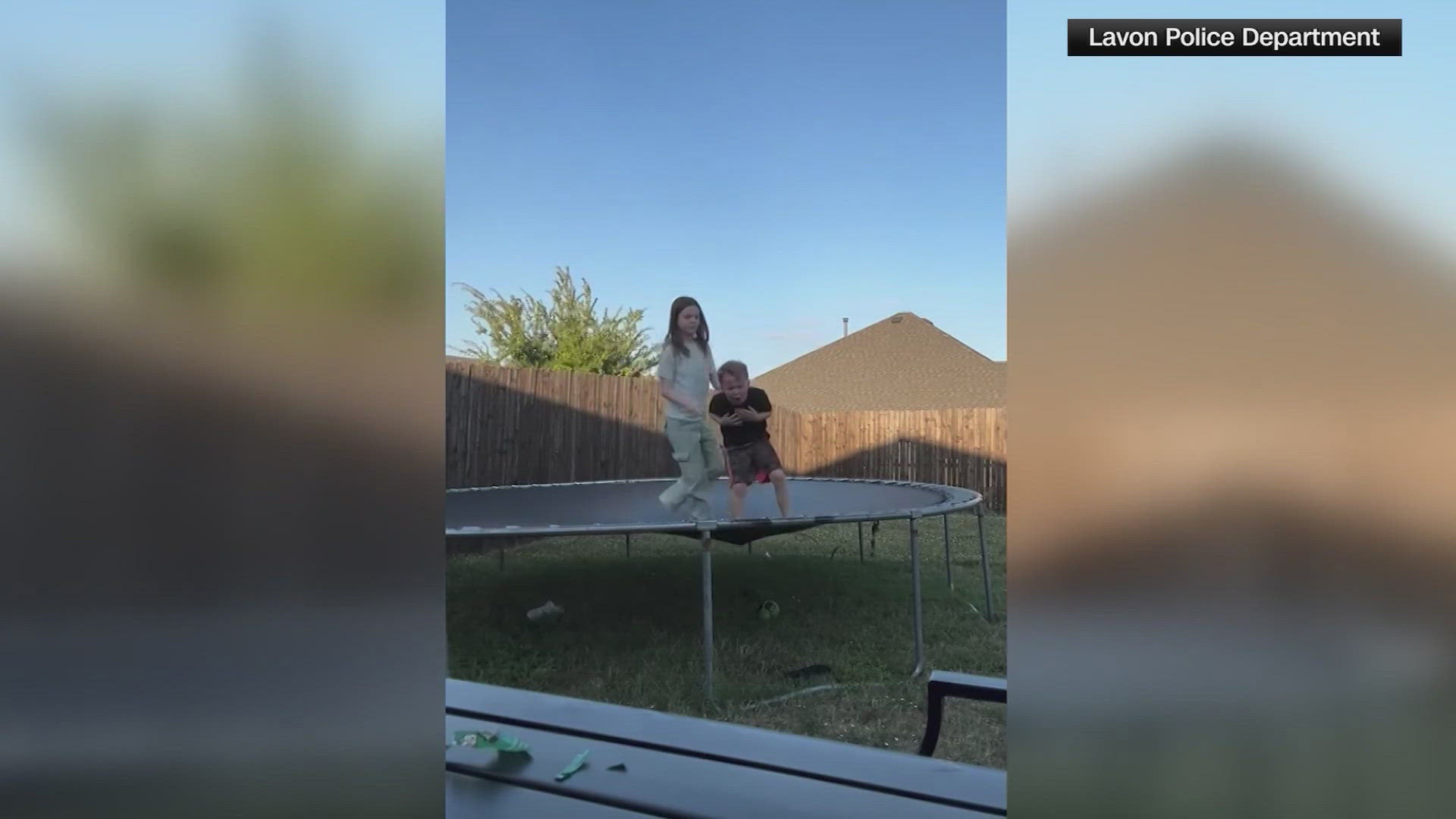 A young girl in North Texas used the Heimlich maneuver to save her brother from choking while on the trampoline. 