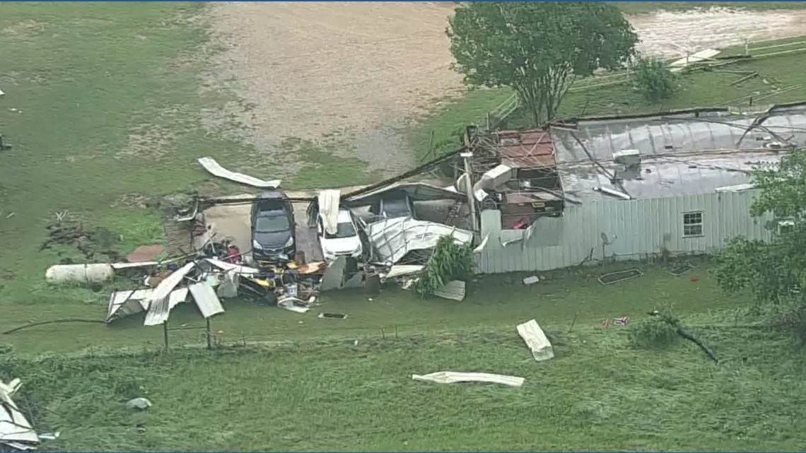 ‘Huddled up and prayed’ | Severe storms spawn tornadoes in northern Texas, killing 2